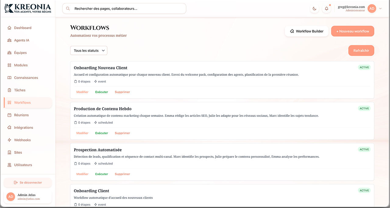 Workflows Kreonia